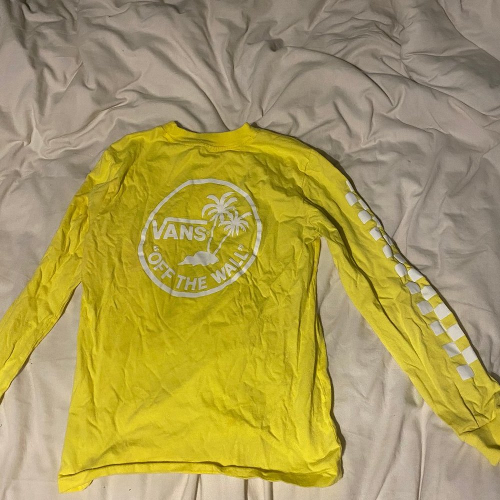 Yellow vans long sleeve tee